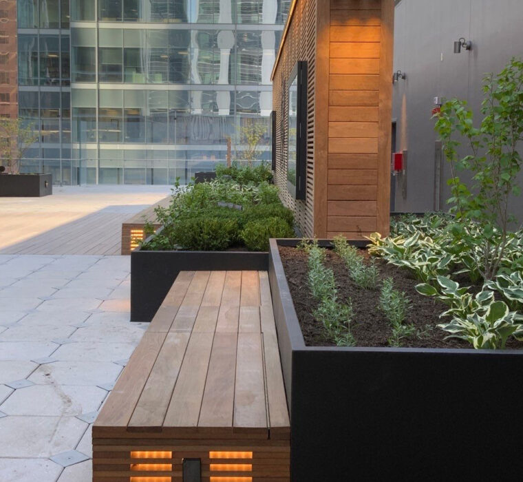 Green Theory Join modular metal planters at Scotiabank Tower North.