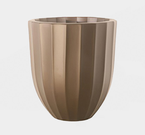 Bala cone-shaped fiberglass planter by Old Town Fiberglass.
