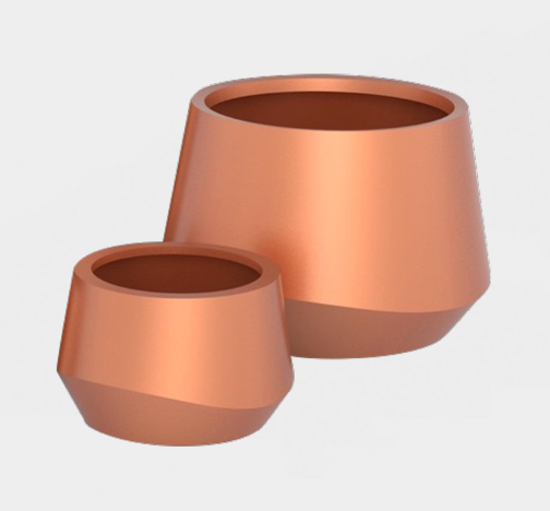 Current cylinder planter by Old Town Fiberglass.