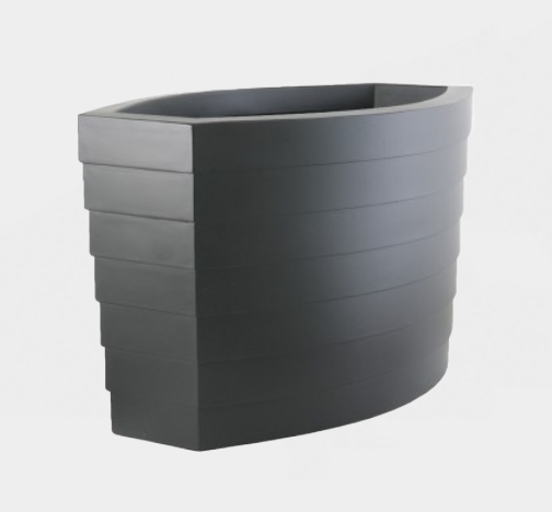 Pier oval-shaped planter by Old Town Fiberglass.