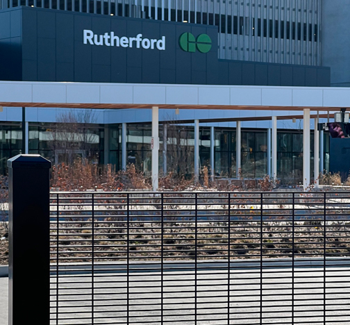 Omega MAX high security fence system at Rutherford GO station in Toronto.