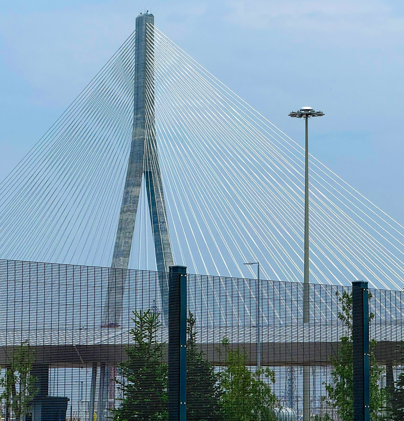 Omega MAX high security fencing at the Gordie Howe International Bridge.