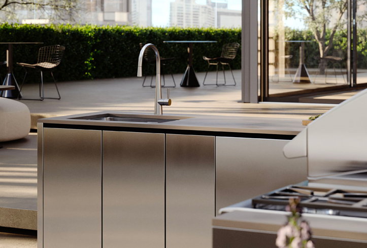 Outerspace Series 01 outdoor kitchen sink cabinet.